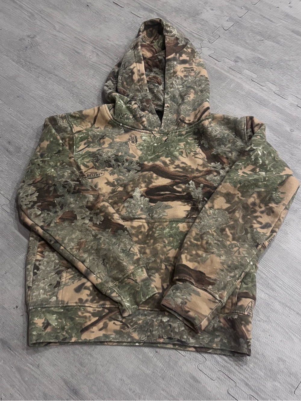 Camo Hoodie - Green & Tan Camouflage